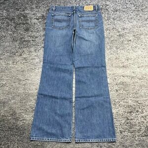 American Eagle Outfitters Jeans Bootcut Flared Wide Leg Size 10 (32x31) Blue Y2K